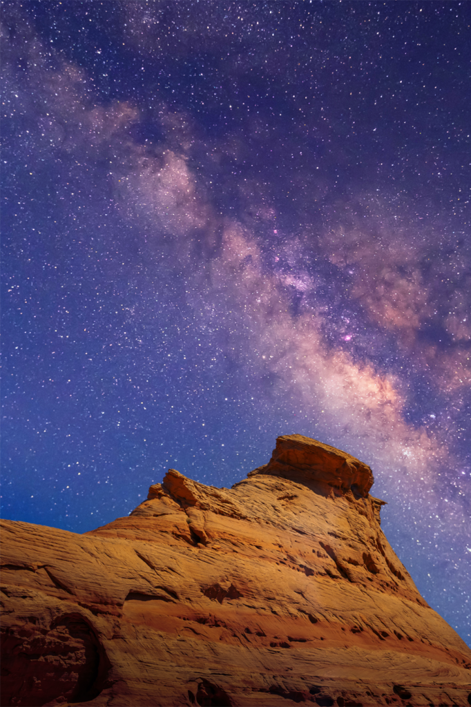Stars across the night sky in Zion National Park